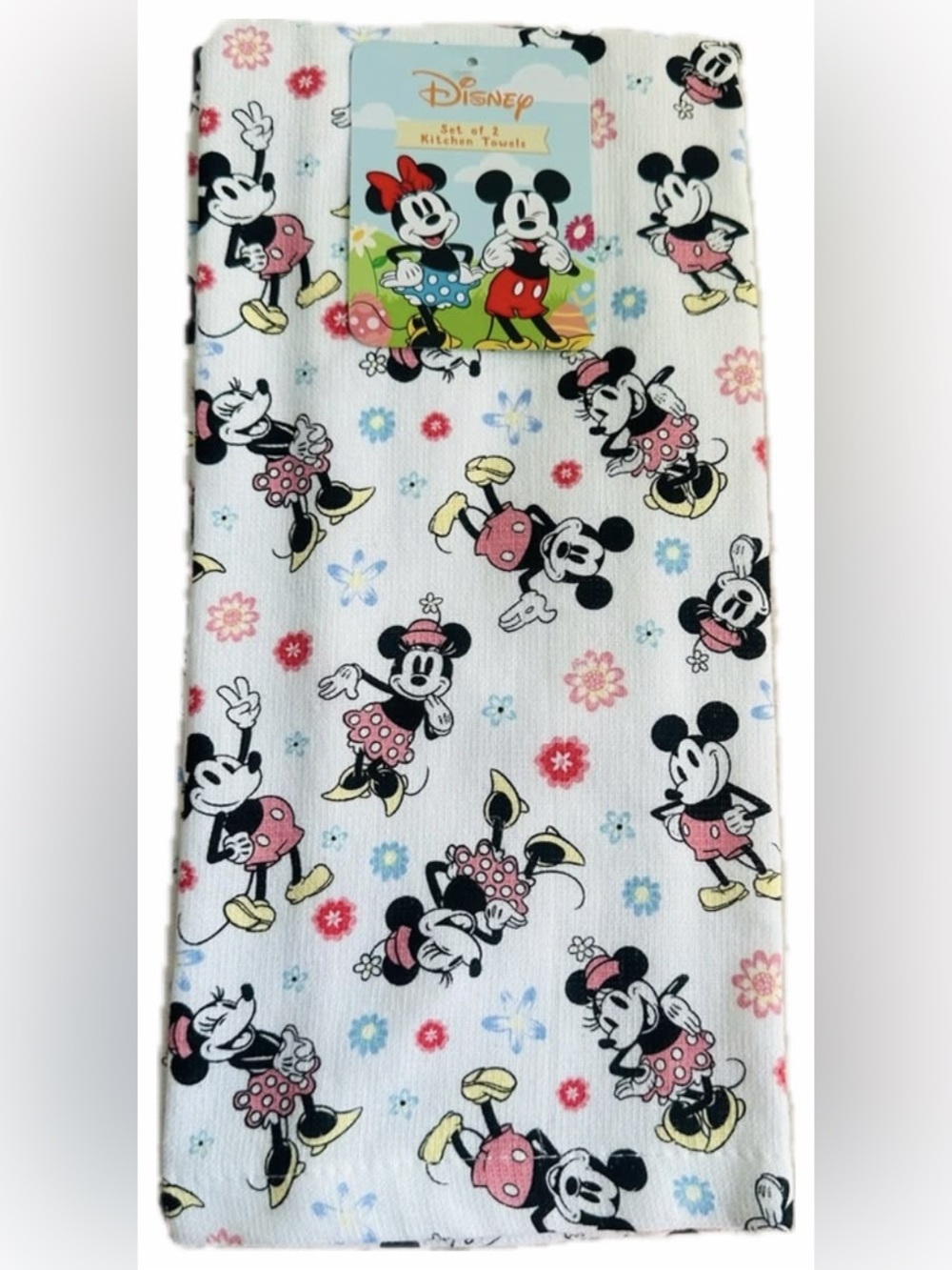 Disney Mickey and Minnie Mouse Set of Two kitchen Towels